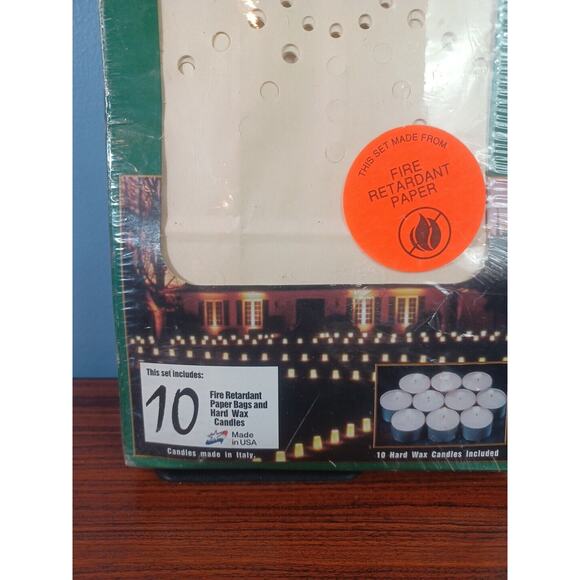 Festive Candles Luminarias 10 . Fire Retardant . Made In U.S.A. Candles ITALY - Picture 2 of 4